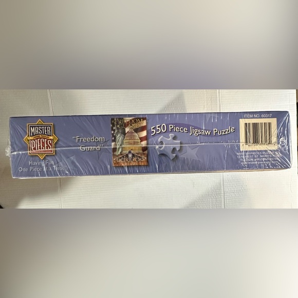 Master Pieces 550 Pc. Jigsaw Puzzle Flag Liberty Jet Freedom Guard New In Box - Picture 3 of 8